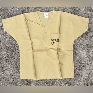 Scrubs Top, Medical Scrubs, Tan Size X-small